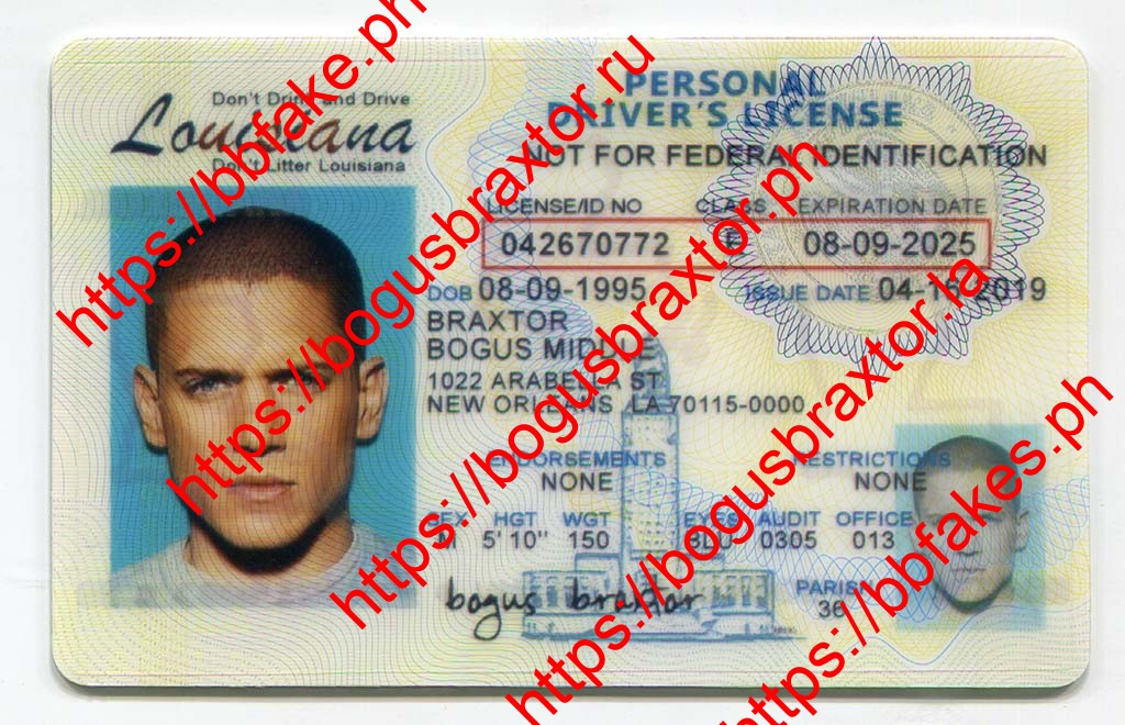 Bogus Braxtor Fake ID - Louisiana Fake ID