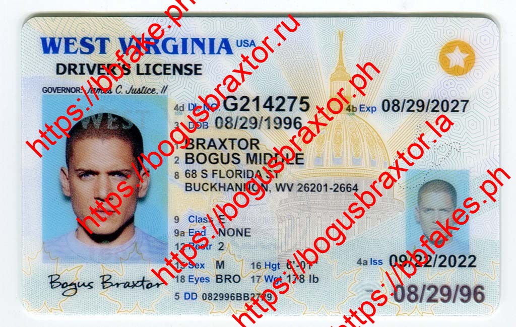 Bogus Braxtor Fake ID - West Virginia Fake ID
