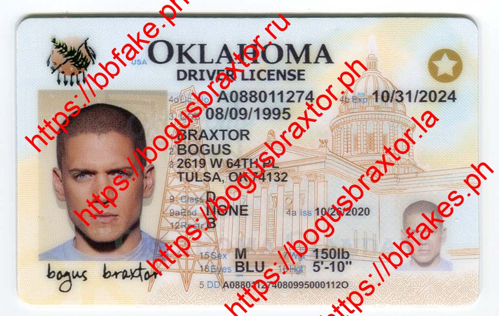 Bogus Braxtor Fake ID - Oklahoma Fake ID
