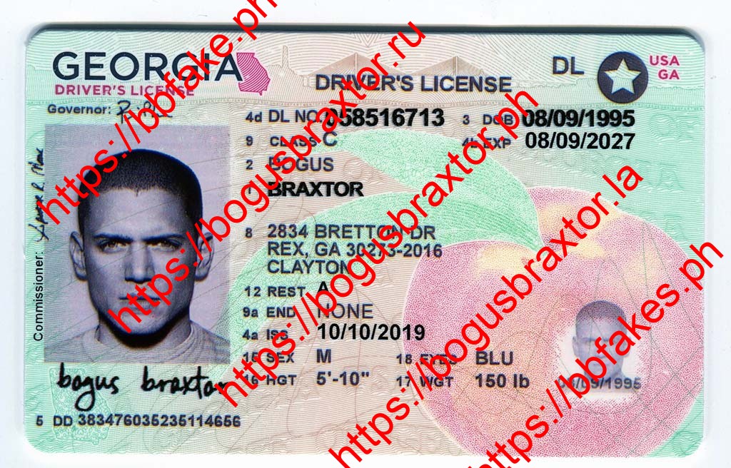 Bogus Braxtor Fake ID - Georgia Fake ID