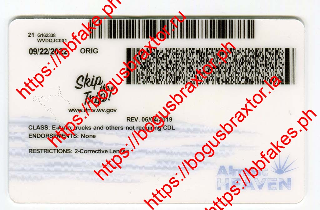 West Virginia Fake ID - Image 2