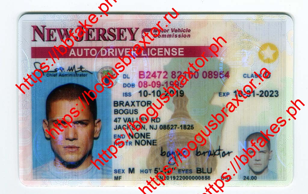 Bogus Braxtor Fake ID - New Jersey Fake IDs