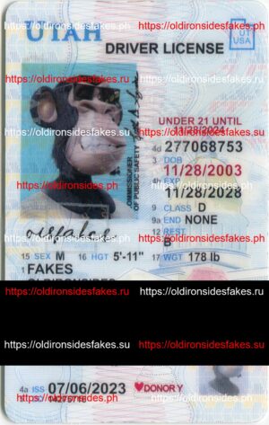 Best & Fast Fake ID Service | Utah Driver License(Old UT U21)